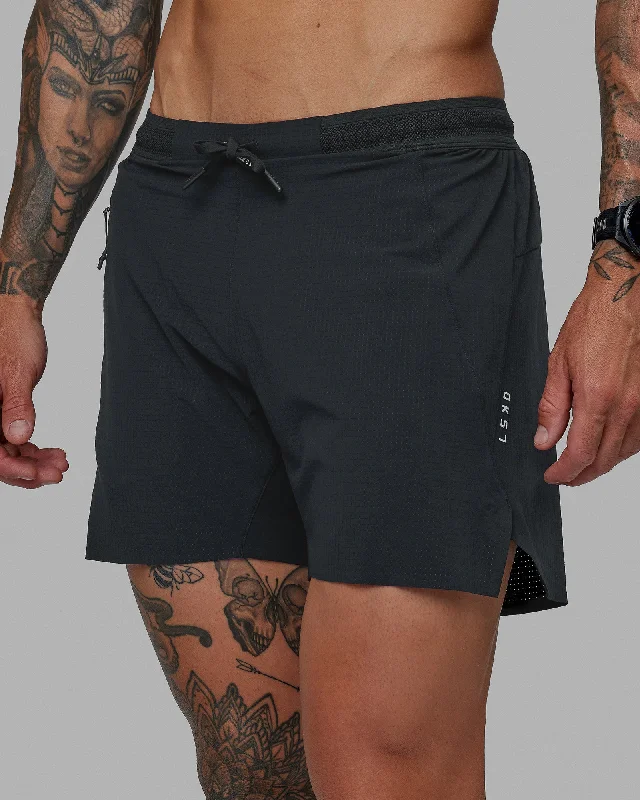 Custom Shorts For Charity Events-UltraAir 5" Lined Performance Short - Pirate Black