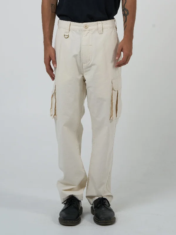 Custom Pants For Special Events-Slacker Union Cargo Pant - Heritage White