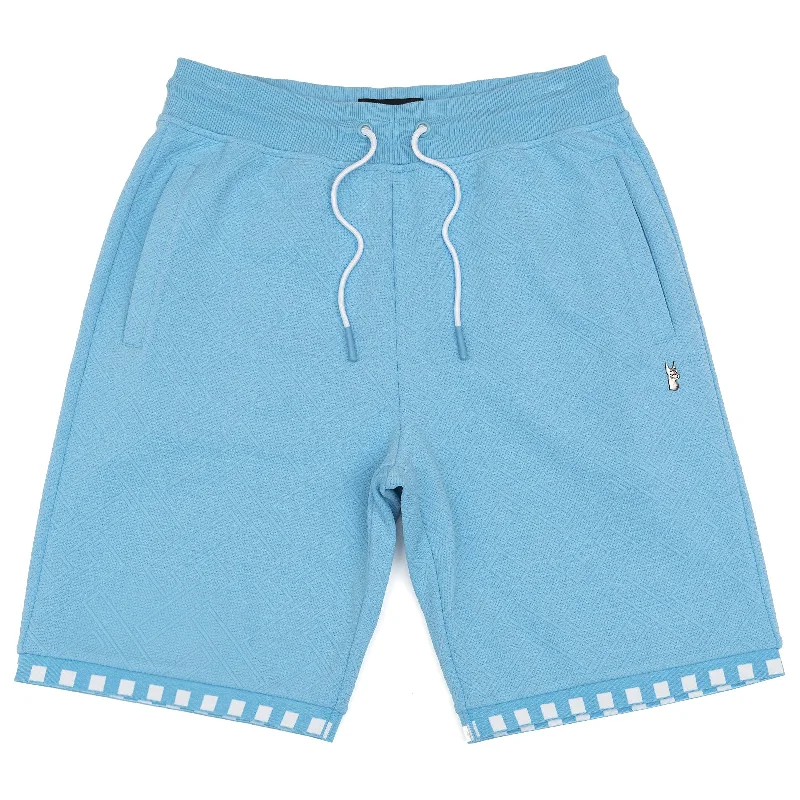 Custom Shorts For Youth Competitions-M963 Bianchi Jacquard Shorts - Blue