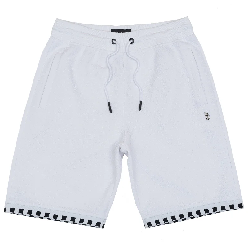 Shorts For Local Leagues-M963 Bianchi Jacquard Shorts - White