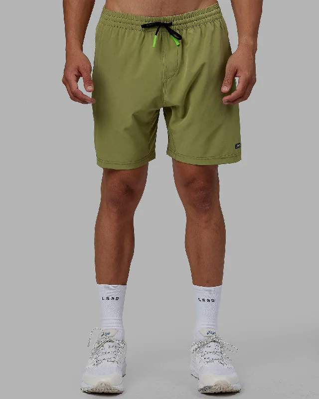 Shorts With Custom Branding-Rep 7" Performance Shorts - Moss Stone-Lime