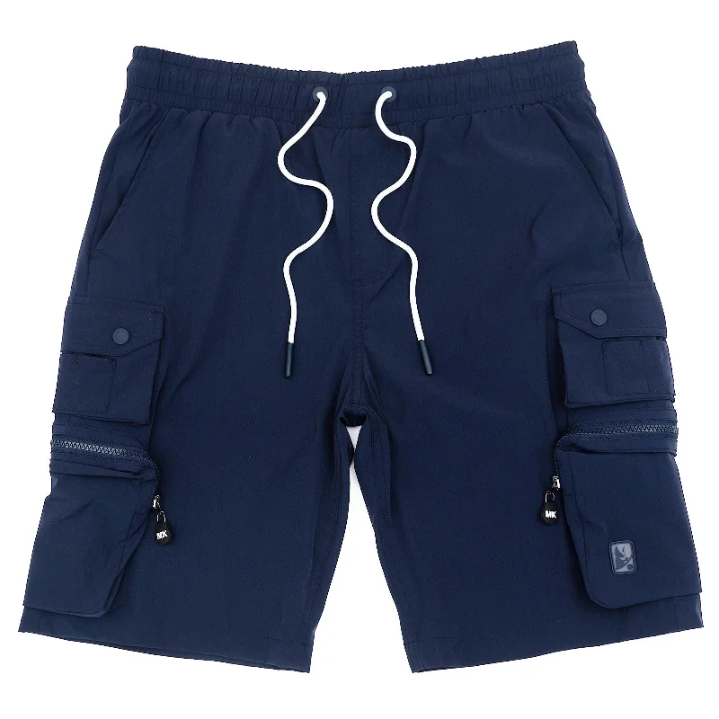 Personalized Shorts For School Teams-M633 Colton Nylon Spandex Cargo Shorts - Navy