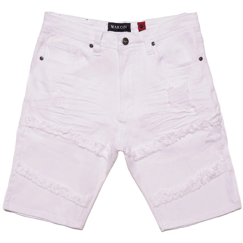 Personalized Shorts For Local Supporters-M967 Noah Denim Shorts - White