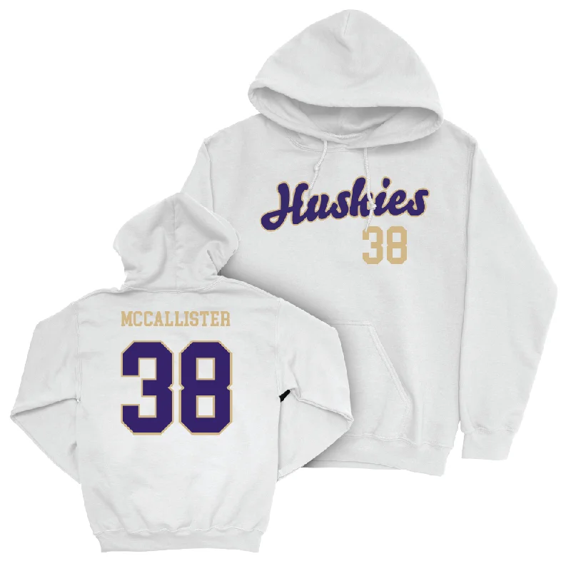 Custom Hoodie For Sports Conferences-Football White Script Hoodie   - Jack McCallister