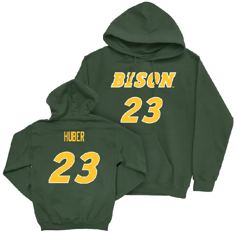 Custom Hoodie With Unique Designs-Green Football Player Hoodie  - Kegan Huber