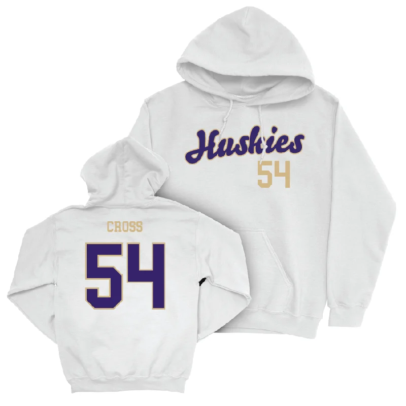 Hoodie For Custom Player Recognition-Football White Script Hoodie   - Parker Cross