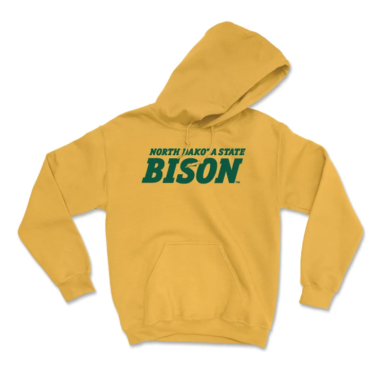 Personalized Hoodie For Player Participation-Gold Football Bison Hoodie - Eli Mostaert