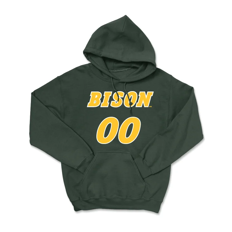 Hoodie With Custom Fonts & Numbering-Green Football Player Hoodie - Hunter Zenzen