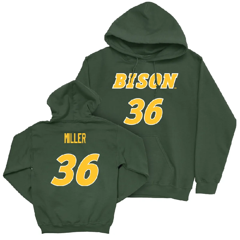 Hoodie With Custom Sleeve Designs-Green Football Player Hoodie  - McClain Miller