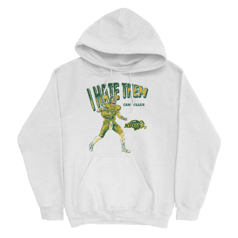 Custom Hoodie With Logos-EXCLUSIVE RELEASE: I Hate Them White Hoodie