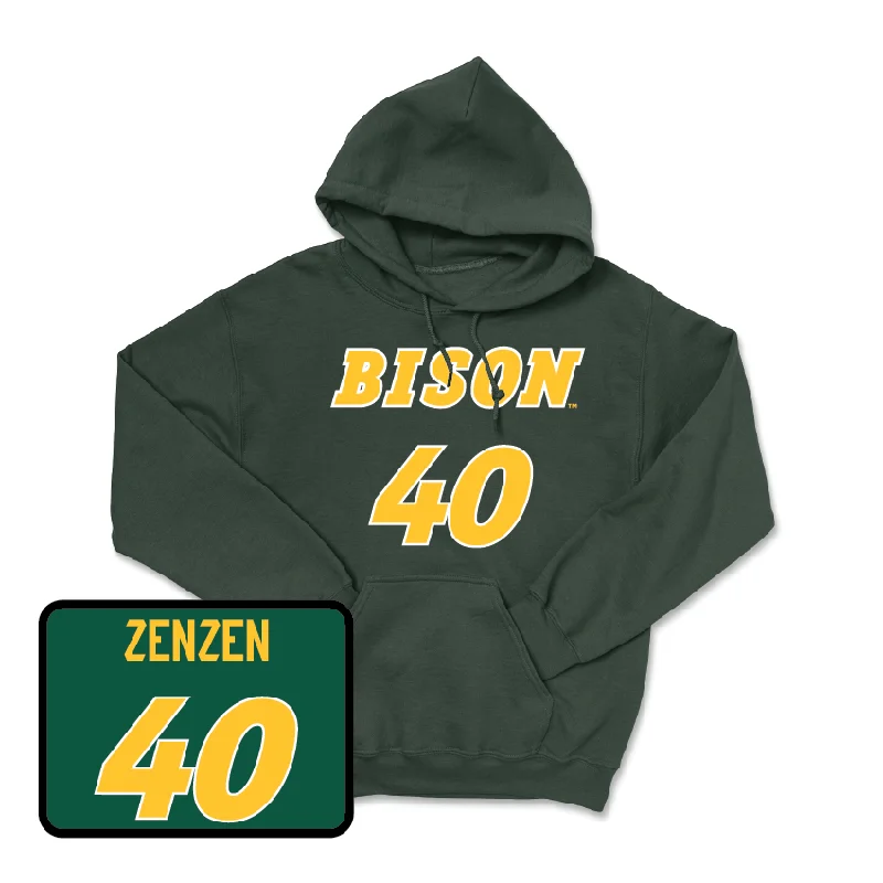 Hoodie For Community Support Events-Green Football Player Hoodie - Kaden Zenzen