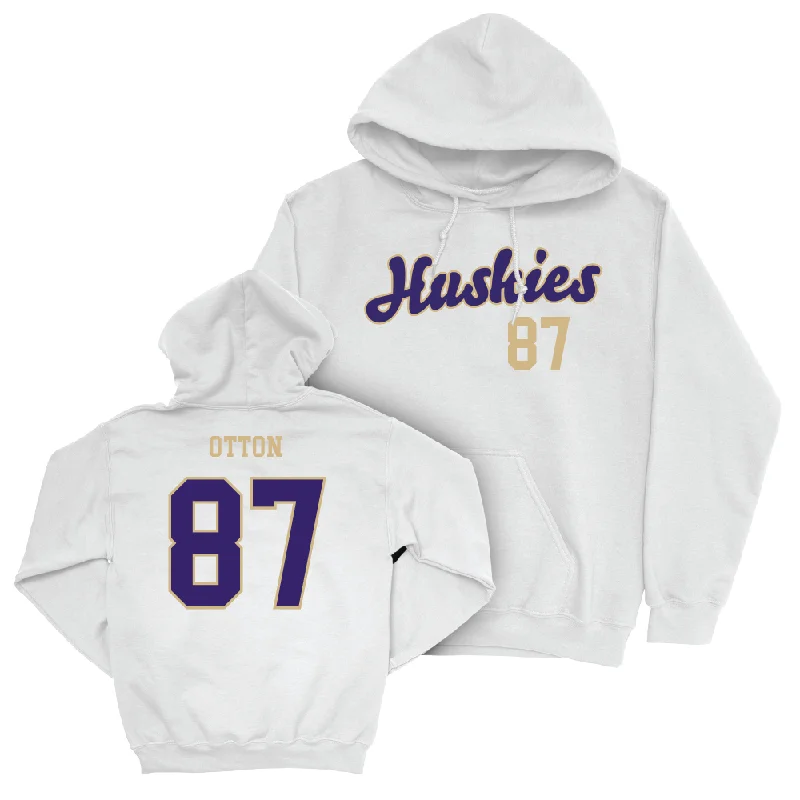 Custom Hoodie For Club Recognition-Football White Script Hoodie   - Ryan Otton