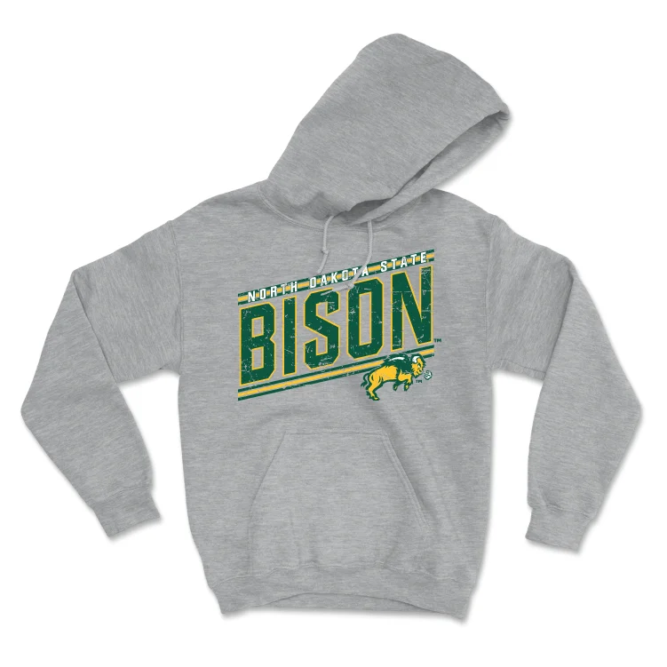 Custom Hoodie For School Competitions-Sport Grey Football Vintage Hoodie - Kellen Entz