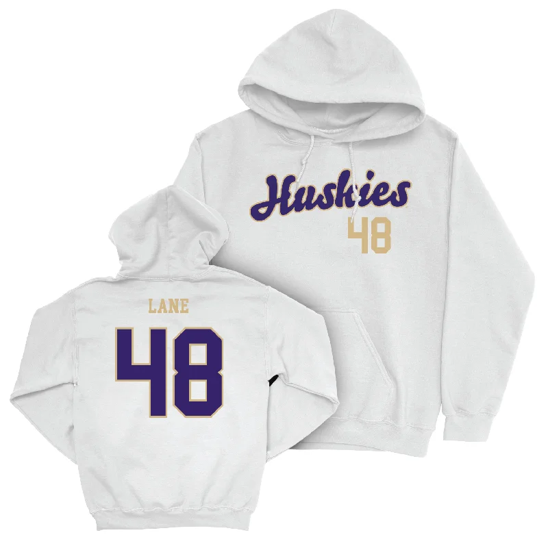 Custom Hoodie For Team Apparel Orders-Football White Script Hoodie - Jacob Lane