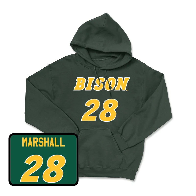 Hoodie With Custom Fabric Options-Green Football Player Hoodie - TK Marshall