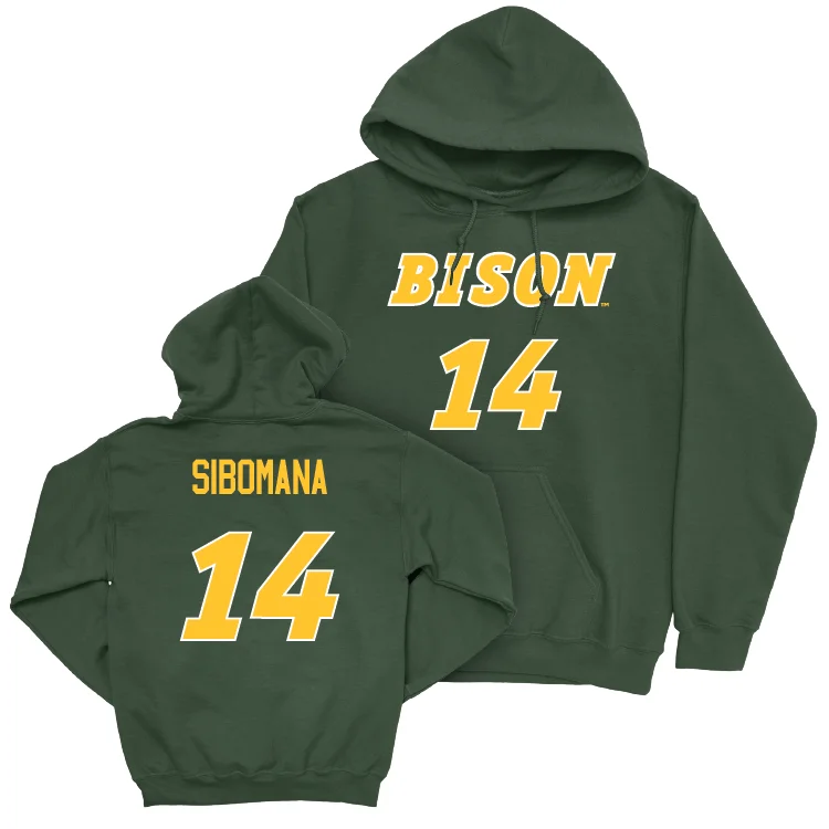 Hoodie For Team Celebrations & Recognitions-Green Football Player Hoodie - Enock Sibomana