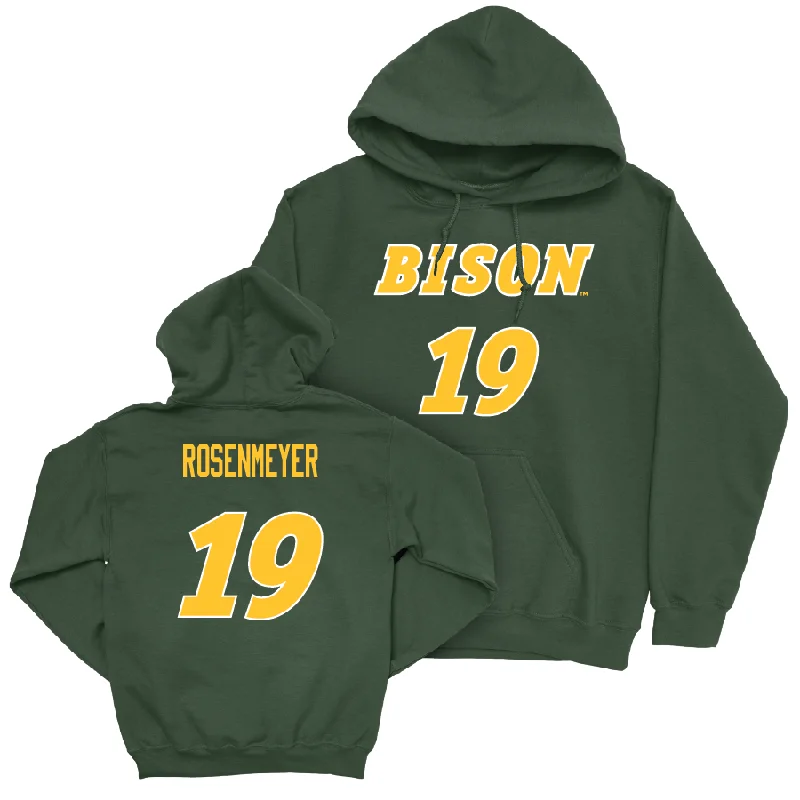 Hoodie For Fundraising Campaigns-Green Football Player Hoodie  - Will Rosenmeyer