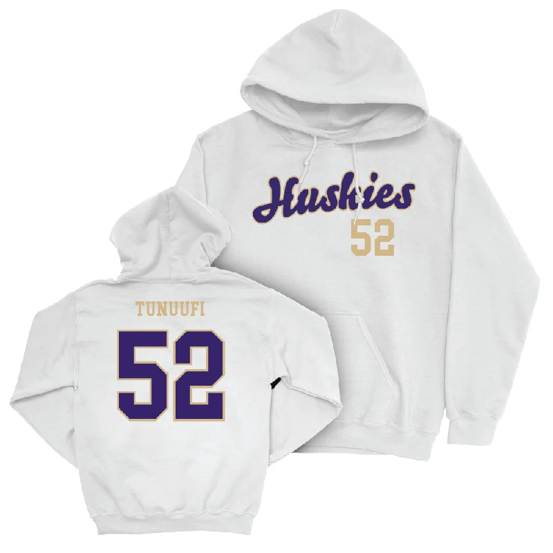 Personalized Hoodie For Player Gifts-Football White Script Hoodie   - Voi Tunuufi