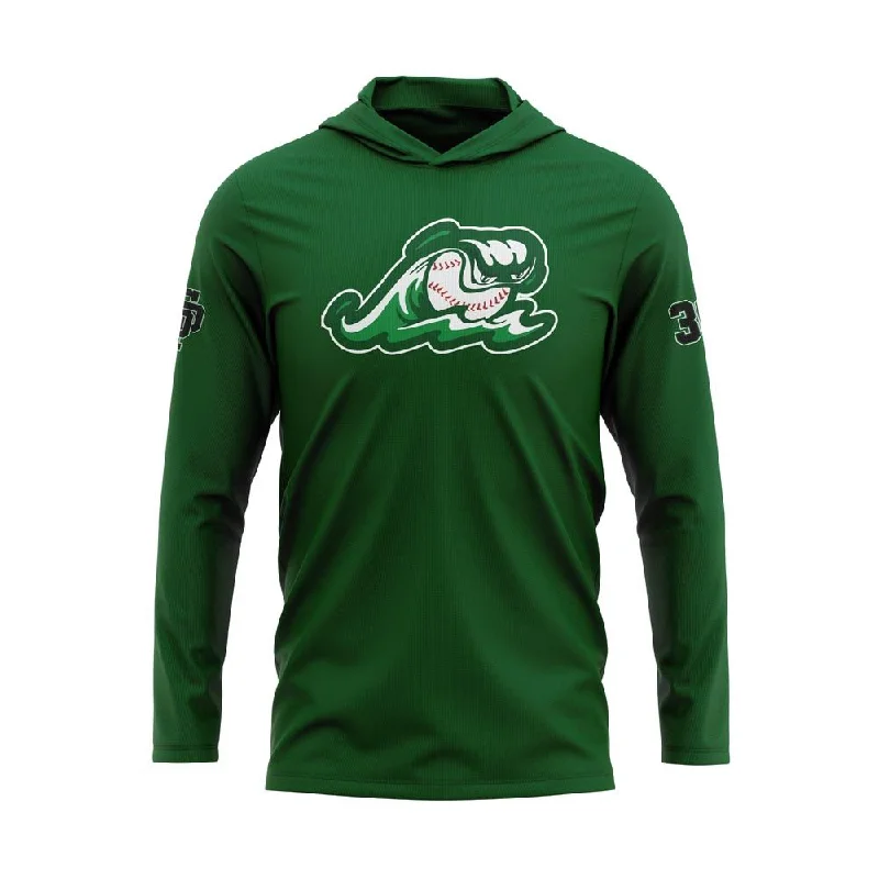 Hoodie For Team Building & Motivational Events-South Plainfield Surge Green Hooded LS