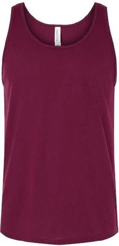 Custom Tank Top For School Uniforms-Bella + Canvas 3480 Unisex Jersey Tank - Maroon