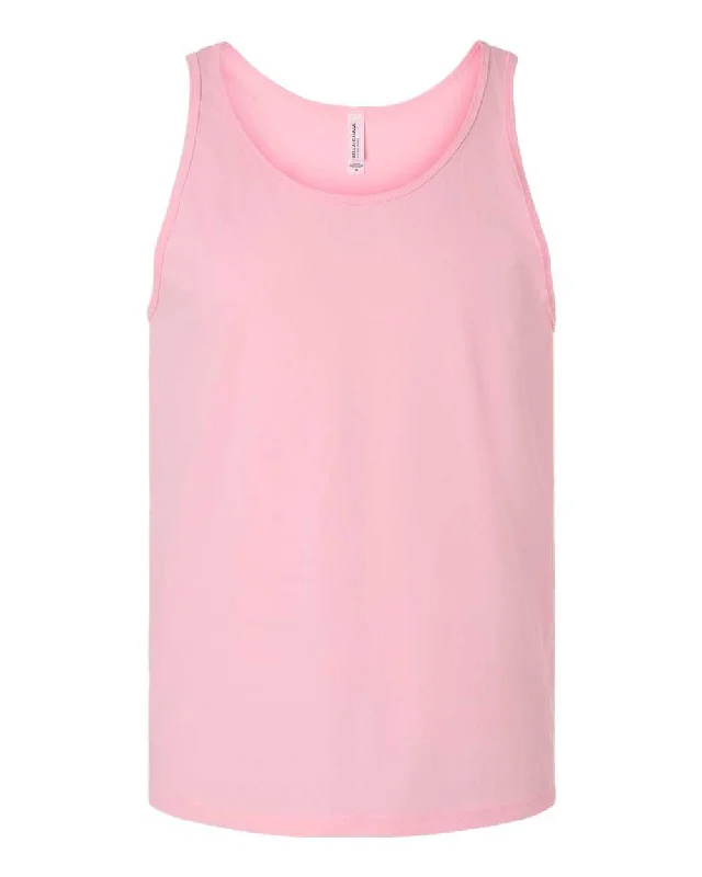 Tank Top With Team Logos & Custom Names-Bella + Canvas 3480 Unisex Jersey Tank - Pink