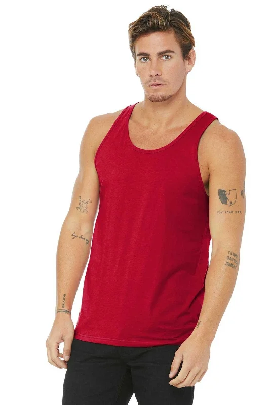 Custom Tank Top For Leagues-Bella + Canvas 3480 Unisex Jersey Tank - Red