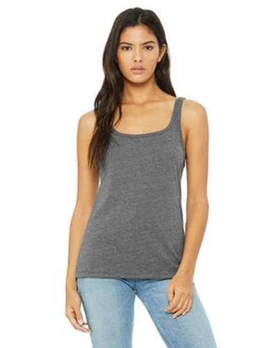 Personalized Tank Top For Large-Scale Fundraisers-Bella + Canvas 6488 Ladies' Relaxed Jersey Tank - Deep Heather