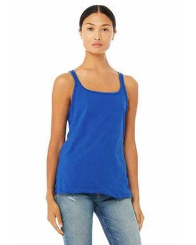 Tank Top With Custom Sleeve Printing-Bella + Canvas 6488 Ladies' Relaxed Jersey Tank - True Royal