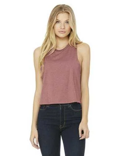 Tank Top For Fun League Competitions-Bella + Canvas 6682 Ladies' Racerback Cropped Tank - Heather Mauve