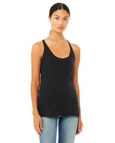 Custom Tank Top For Holiday Gifts-Bella + Canvas 8430 Ladies' Triblend Racerback Tank - Black Heather Triblend