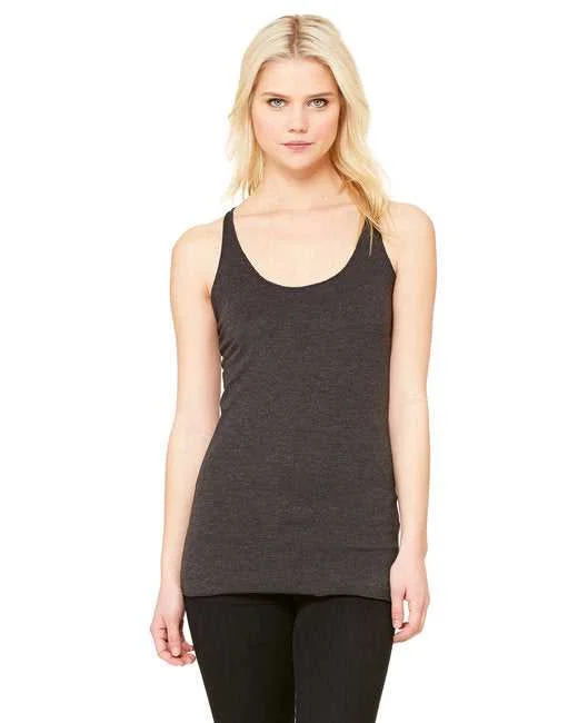 Custom Tank Top For Regional Tournaments-Bella + Canvas 8430 Ladies' Triblend Racerback Tank - Charcoal-Black Tribend