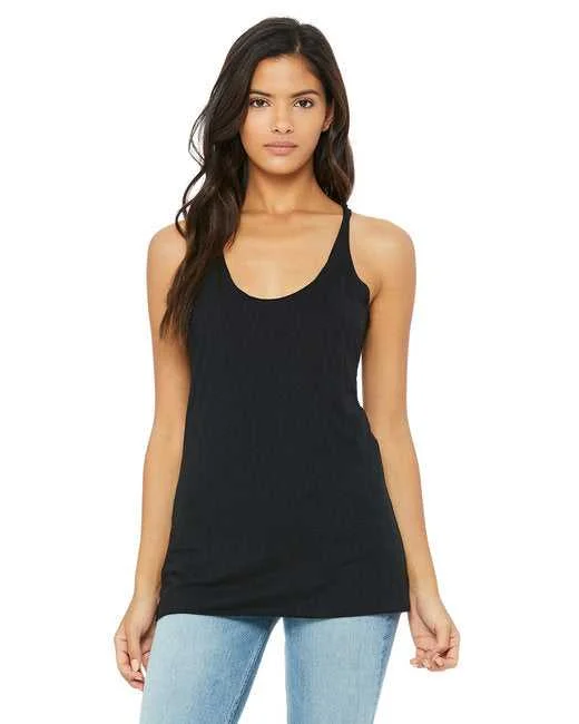 Tank Top For Fun League Competitions-Bella + Canvas 8430 Ladies' Triblend Racerback Tank - Solid Black Triblend