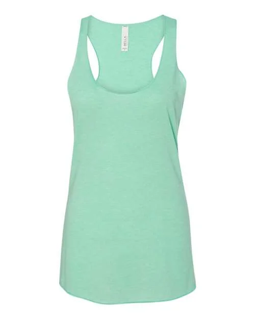 Personalized Tank Top For High School Teams-Bella + Canvas 8430 Women's Triblend Racerback Tank - Mint Triblend