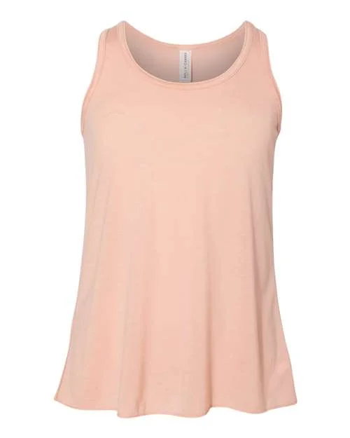 Custom Tank Top For Social Gatherings-Bella + Canvas 8800Y Youth Flowy Racerback Tank - Peach