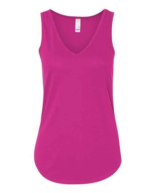 Tank Top For Custom Player Recognition-Bella + Canvas 8805 Women's Flowy V-Neck Tank - Berry