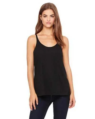 Tank Top With Custom Sizing-Bella + Canvas 8838 Ladies' Slouchy Tank - Black