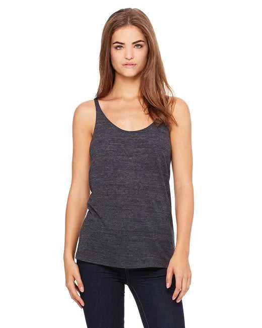 Personalized Tank Top For Group Customization-Bella + Canvas 8838 Ladies' Slouchy Tank - Charcoal Black Slub