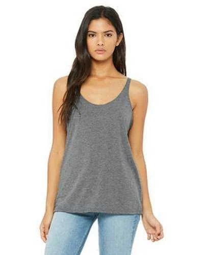 Custom Tank Top For Official League Apparel-Bella + Canvas 8838 Ladies' Slouchy Tank - Gray Triblend