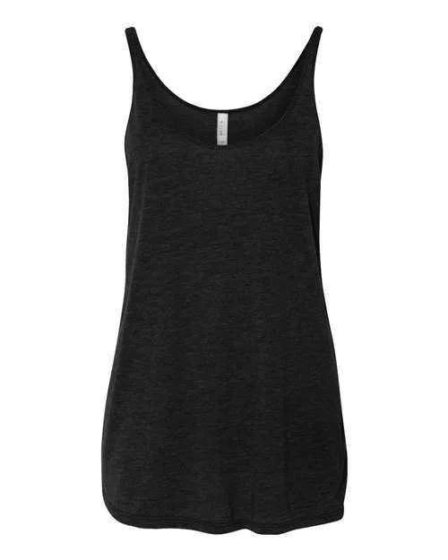 Personalized Tank Top For Player Gifts-Bella + Canvas 8838 Women's Slouchy Tank - Black Heather