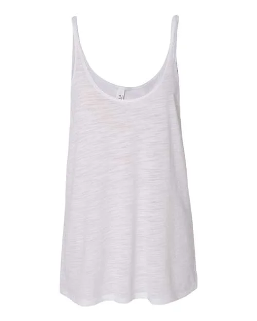 Tank Top For Youth Teams & Leagues-Bella + Canvas 8838 Women's Slouchy Tank - White Slub