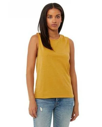 Personalized Tank Top For Event Marketing-Bella + Canvas B6003 Ladies' Jersey Muscle Tank - Heather Mustard