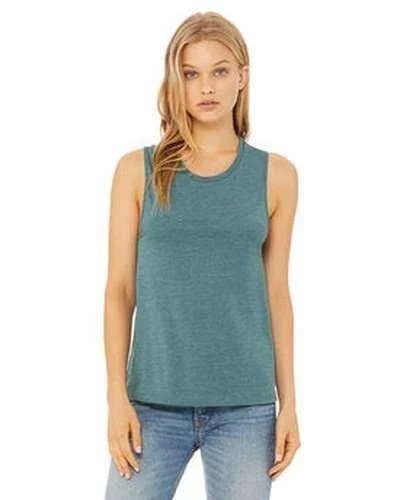 Custom Tank Top For Fundraising Events-Bella + Canvas B6003 Ladies' Jersey Muscle Tank - Heather Deep Teal