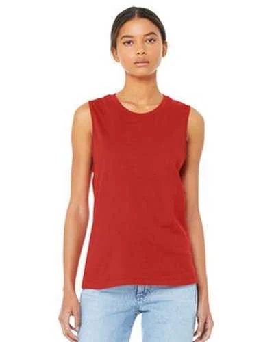 Custom Tank Top For Sponsorship Events-Bella + Canvas B6003 Ladies' Jersey Muscle Tank - Red