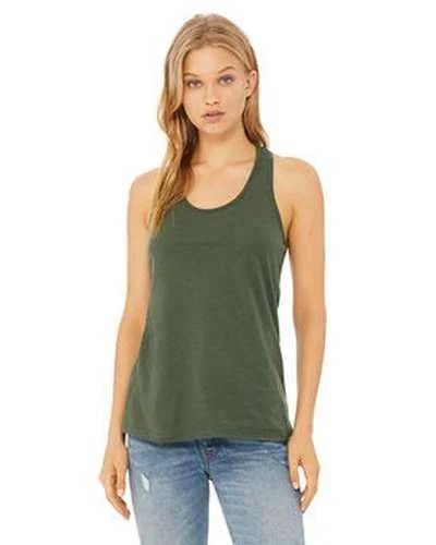 Custom Tank Top For Fan Engagement-Bella + Canvas B6008 Ladies' Jersey Racerback Tank - Military Green