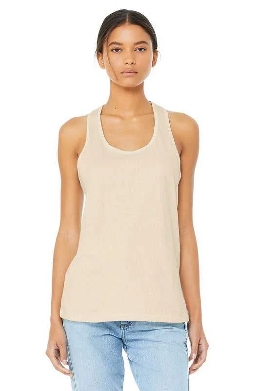 Custom Tank Top For Holiday Promotions-Bella + Canvas B6008 Ladies' Jersey Racerback Tank - Natural