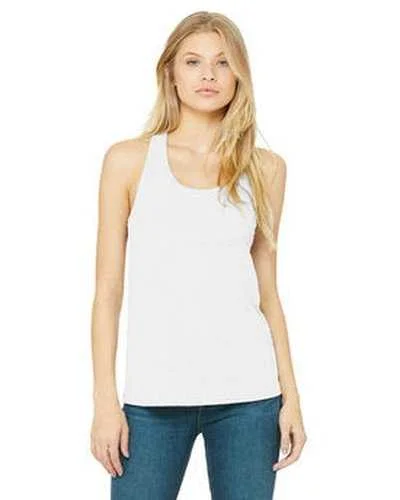 Tank Top For Team Building Events-Bella + Canvas B6008 Ladies' Jersey Racerback Tank - White