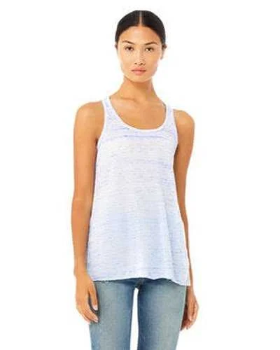 Custom Tank Top For Fans-Bella + Canvas B8800 Ladies' Flowy Racerback Tank - Blue Marble