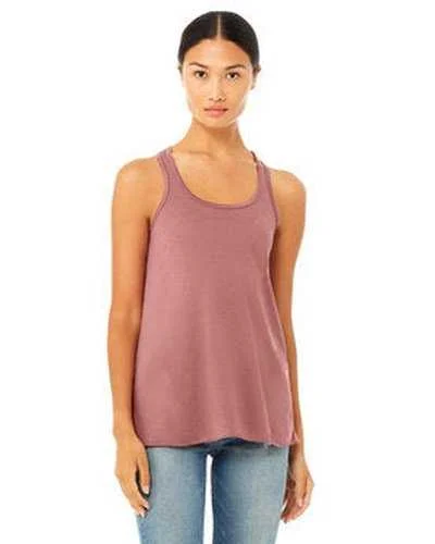 Tank Top For Personalized Team Apparel-Bella + Canvas B8800 Ladies' Flowy Racerback Tank - Mauve