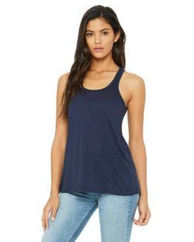 Personalized Tank Top For School Events-Bella + Canvas B8800 Ladies' Flowy Racerback Tank - Midnight