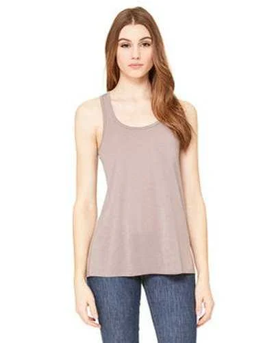 Tank Top For Youth Programs & Activities-Bella + Canvas B8800 Ladies' Flowy Racerback Tank - Pebble